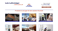 Desktop Screenshot of lutzluftreiniger.de