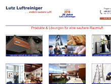 Tablet Screenshot of lutzluftreiniger.de